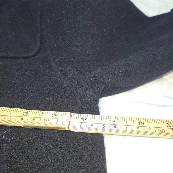 Comme Ca Du Mode Fille Wool Coat Kids 110A 4-5T Navy Hood Toggle Jacket Morandi - Picture 10 of 12